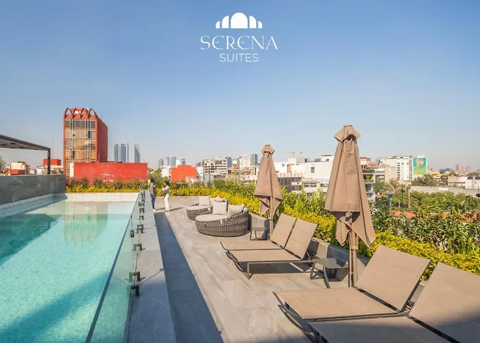 Elegant With Ac And Skydeck Pool In Condesa *